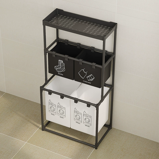 Trieur à Linge 3 Compartiments – Design Compact et Fonctionnel