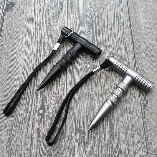 Stylo Tactique Multifonction en Aluminium – Brise-vitre & Défense