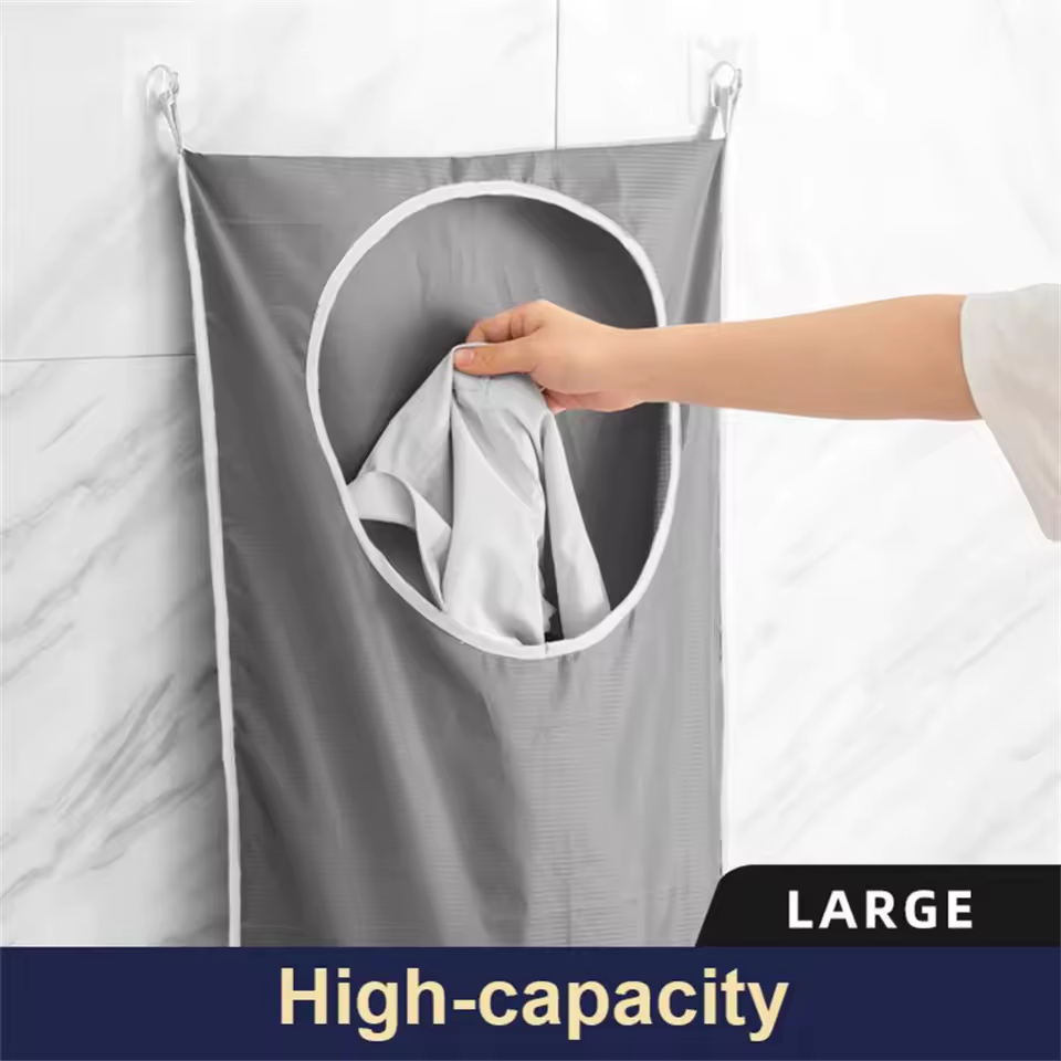 Panier à Linge Suspendu - Grande Capacité & Design Respirant