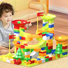 Circuit à Billes Géant – Jeu de Construction & Labyrinthe 168 Pièces