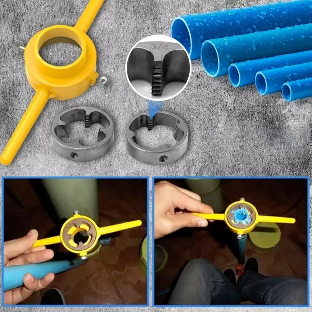 Kit de Filetage pour Tuyaux PVC – Outil de Réparation et d’Installation avec Embouts