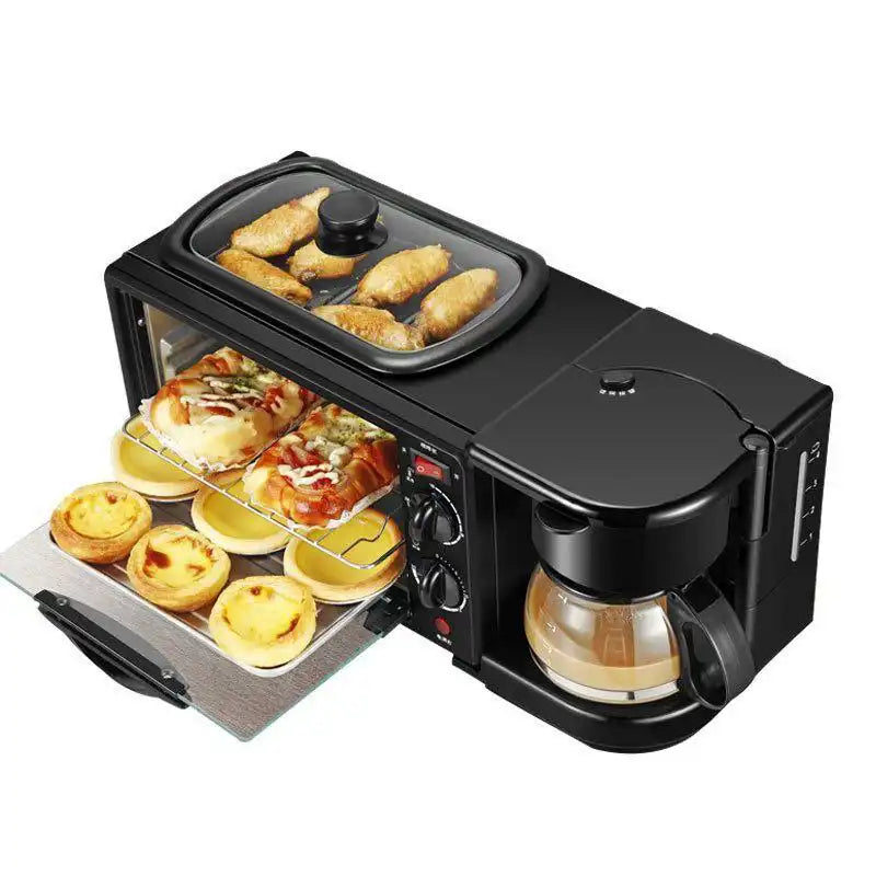 Mini four électrique avec cafethiere,four électrique 3 en 1, Machine à café
