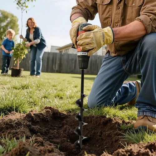Foret tarière de jardin en acier – accessoire pour perceuse pour plantation Facile