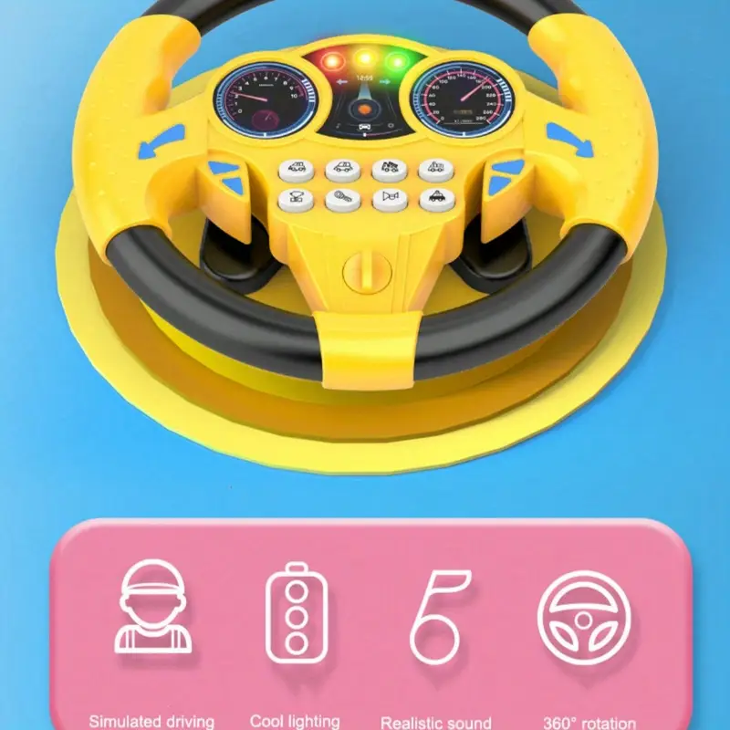 Volant Éducatif Interactif pour Bébé – Simulation Voiture, Sons & Lumières
