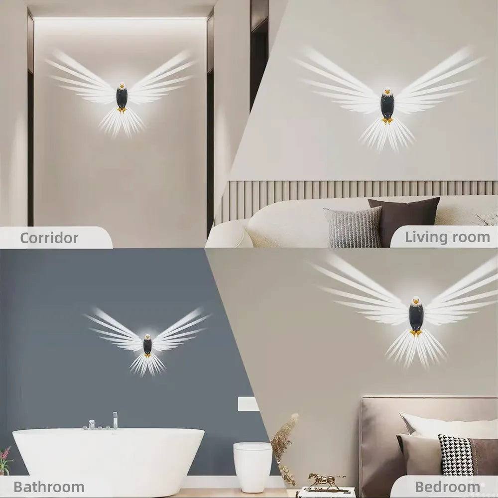 Lampe Murale Aigle 3D