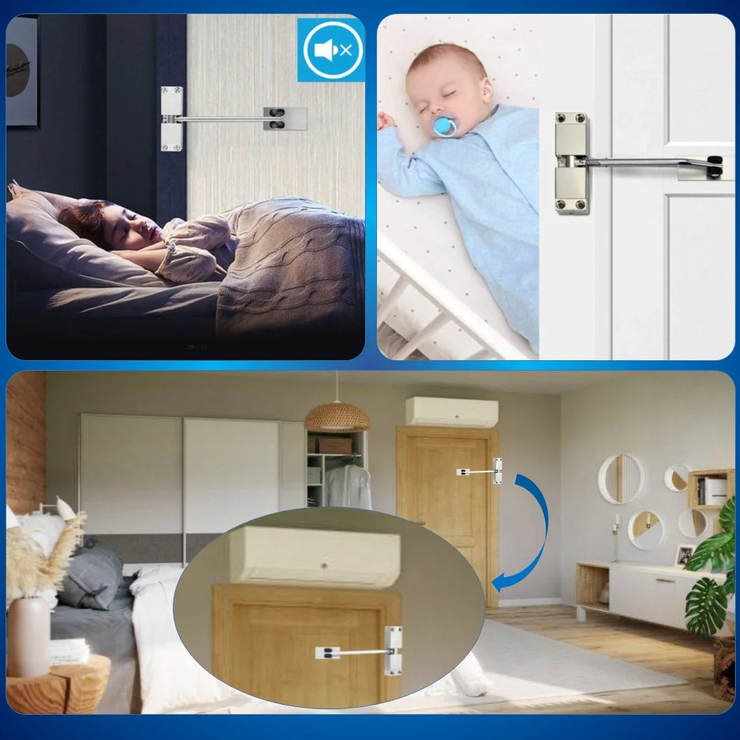 Ferme-Porte Automatique Réglable – Fermeture Douce & Silencieuse