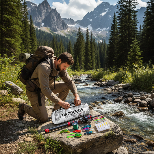Kit de Pêche Complet Proberos – Canne Télescopique + Moulinet + Leurres