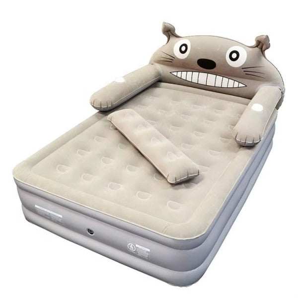 Matelas Gonflable avec Dossier et Oreiller – Lit Portable Confortable pour Adultes et Enfants