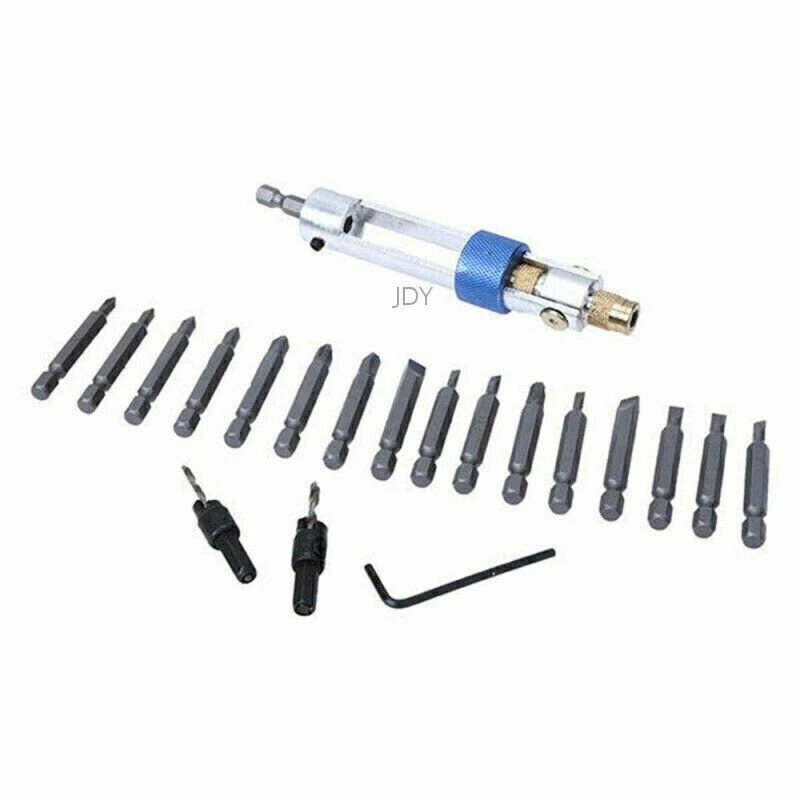 Kit d’embouts de vissage multifonction avec support et foret de centrage