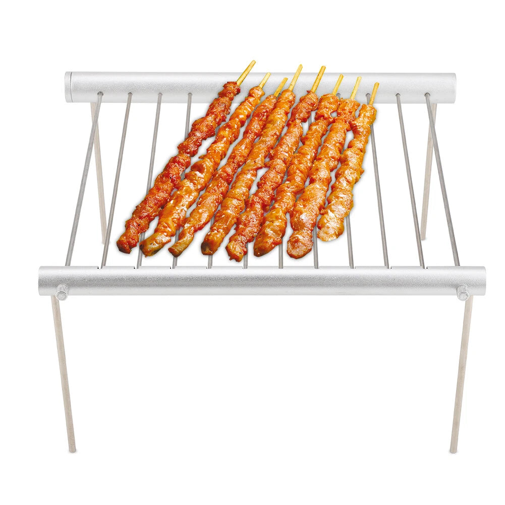 Barbecue Grill Portable Pliable en Inox – Brochettes & Camping